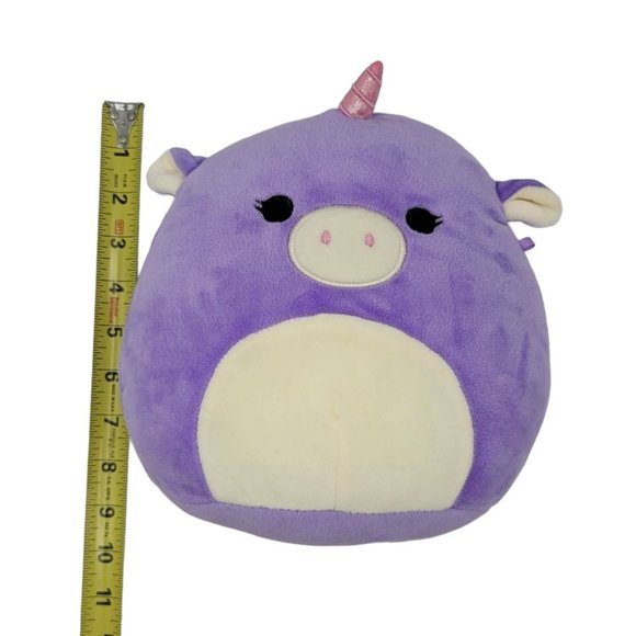 2/$15 Squishmallows Astrid Cow Unicorn Plush Purple 8" Tail Stuffed Kellytoy - Picture 9 of 9